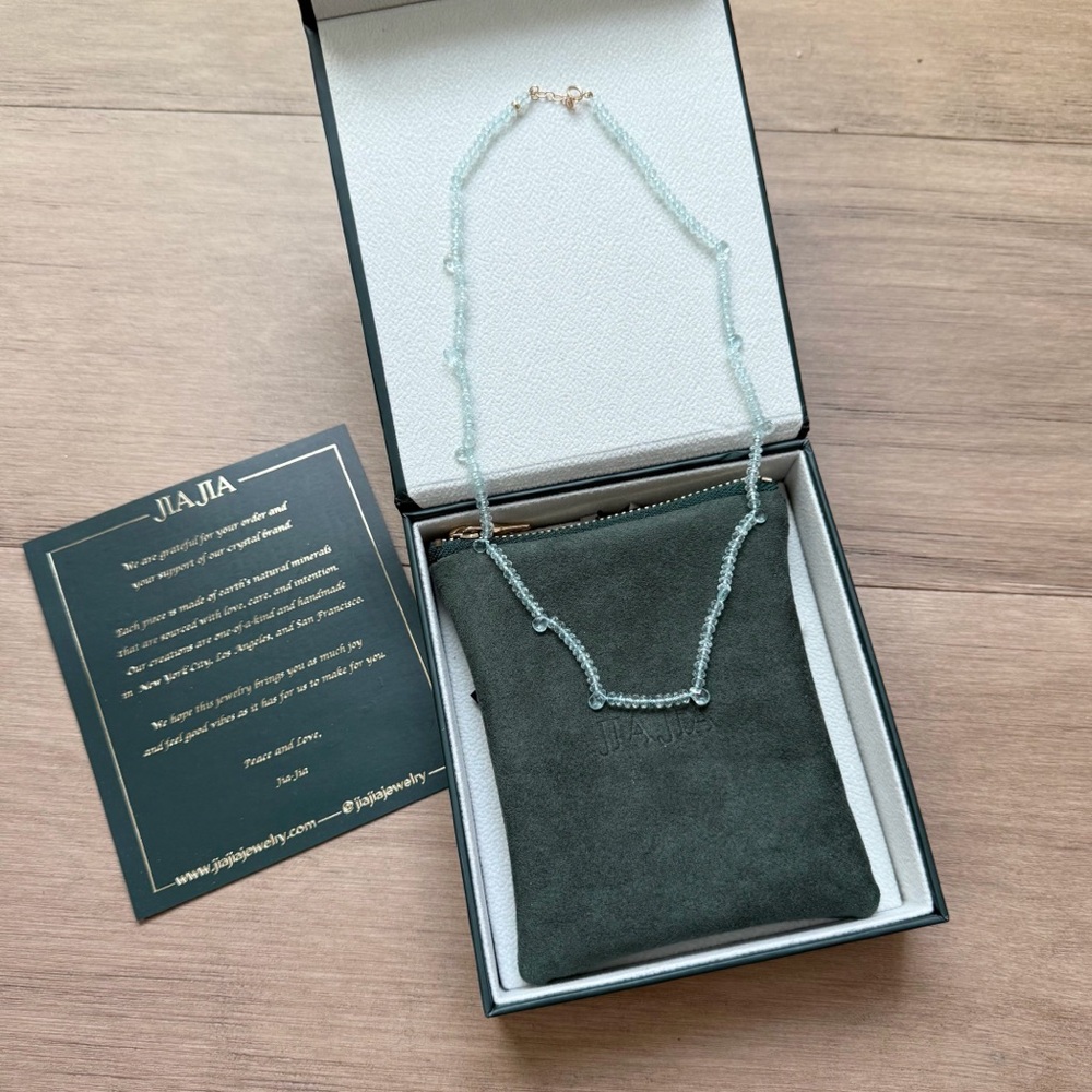 Jia Jia Aquamarine Mini Gem Drop Necklace